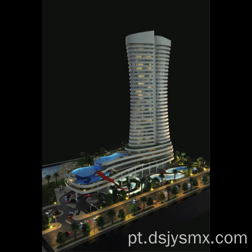 Modelo de escala de arquitetura para hotel